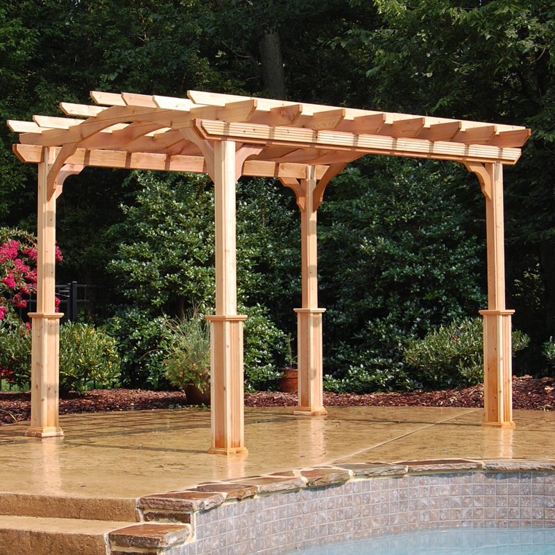 Suncast 10 Ft. W x 12 Ft. D Solid Wood Pergola & Reviews Wayfair